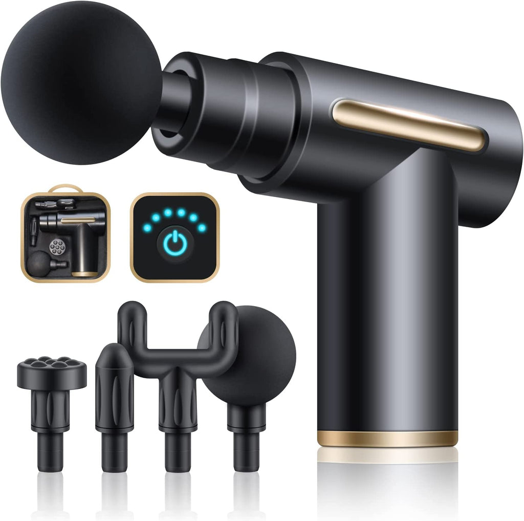Percussion Massage Gun — massage head attachments view