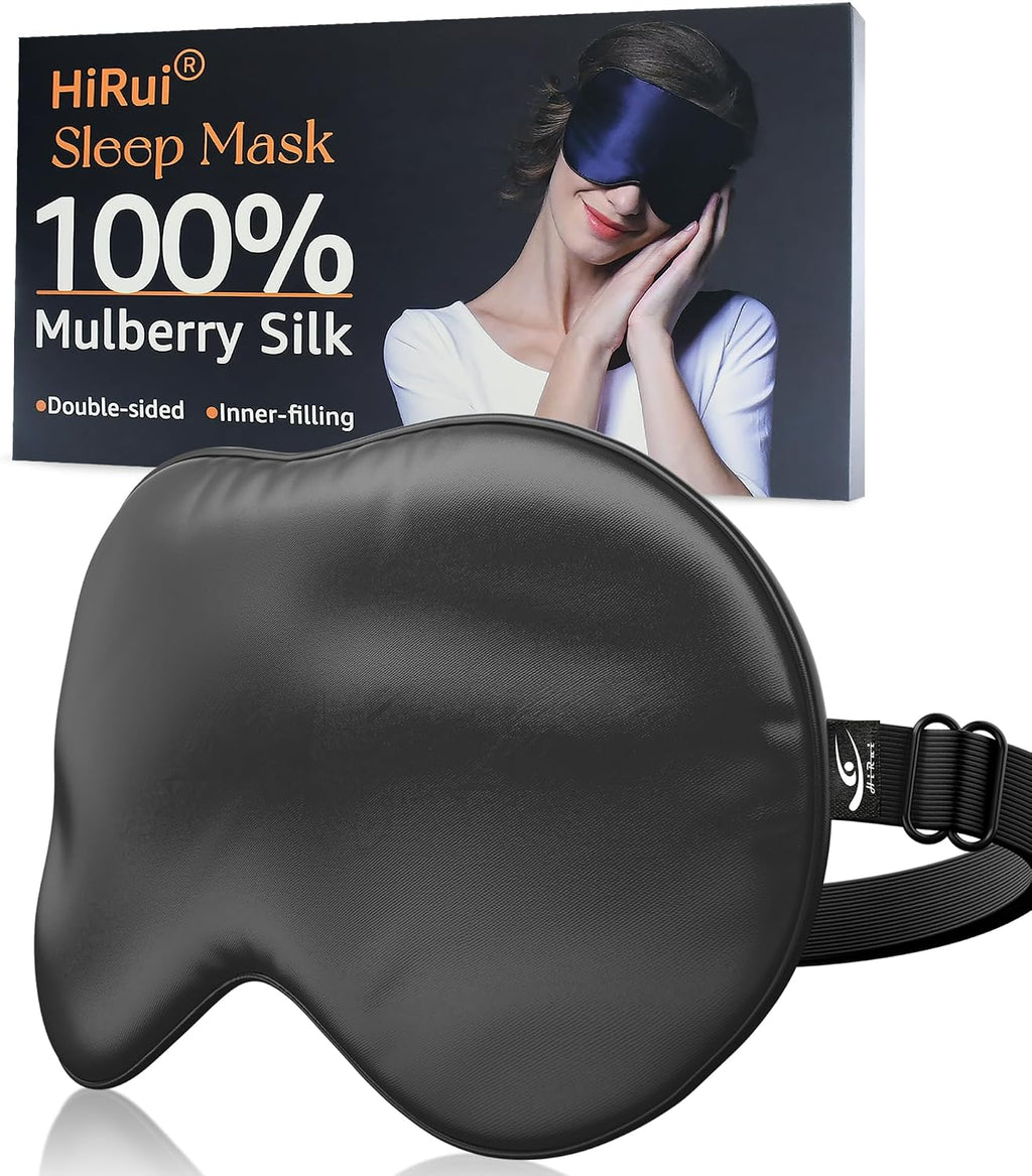 Mulberry Silk Sleep Mask in black — main product photo