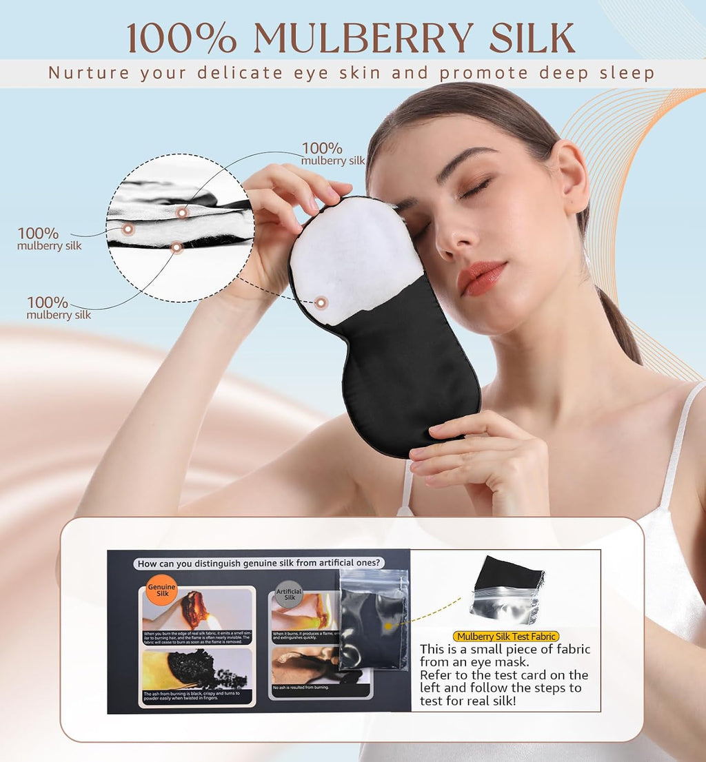 Mulberry Silk Sleep Mask — silk texture detail