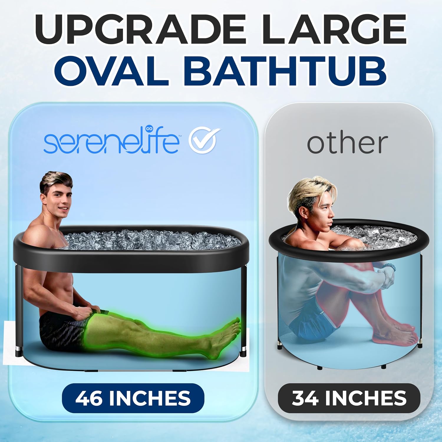 Portable Cold Plunge Tub — in-use view
