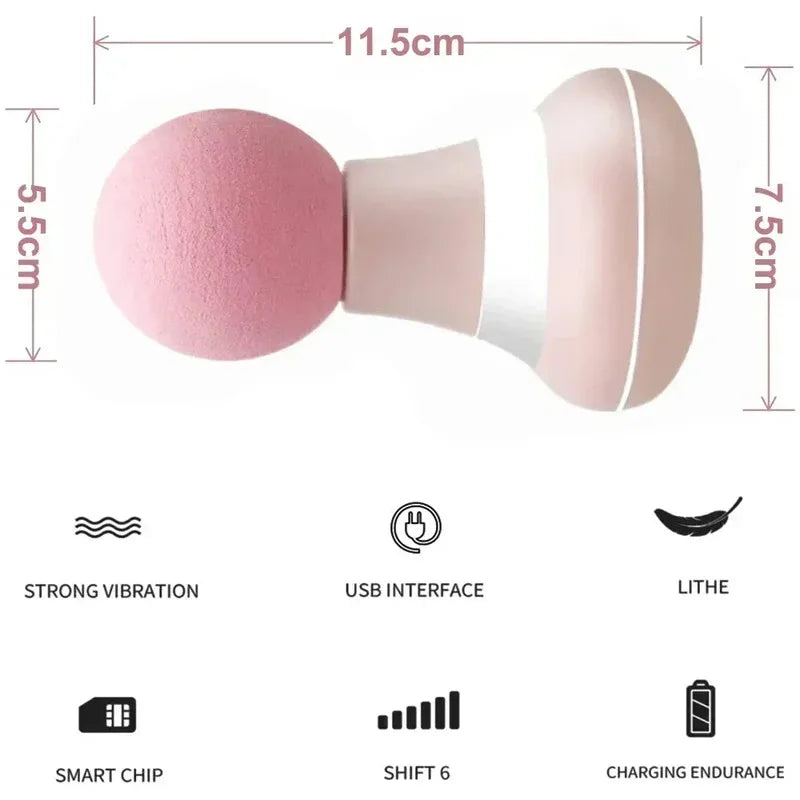Mini Recovery Massage Gun — attachment heads view