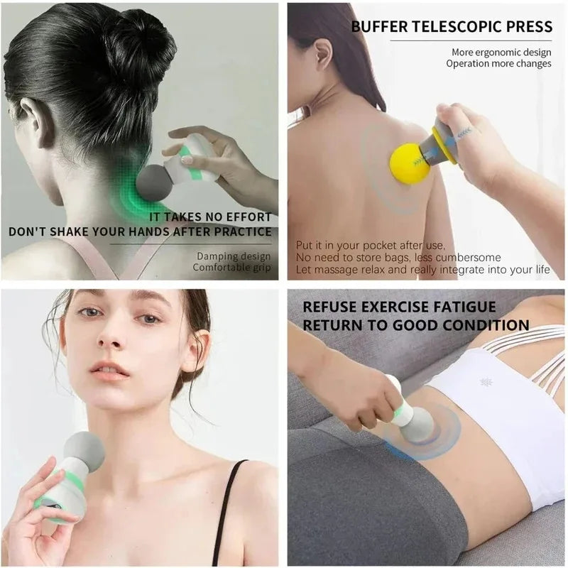 Mini Recovery Massage Gun — charging and battery view