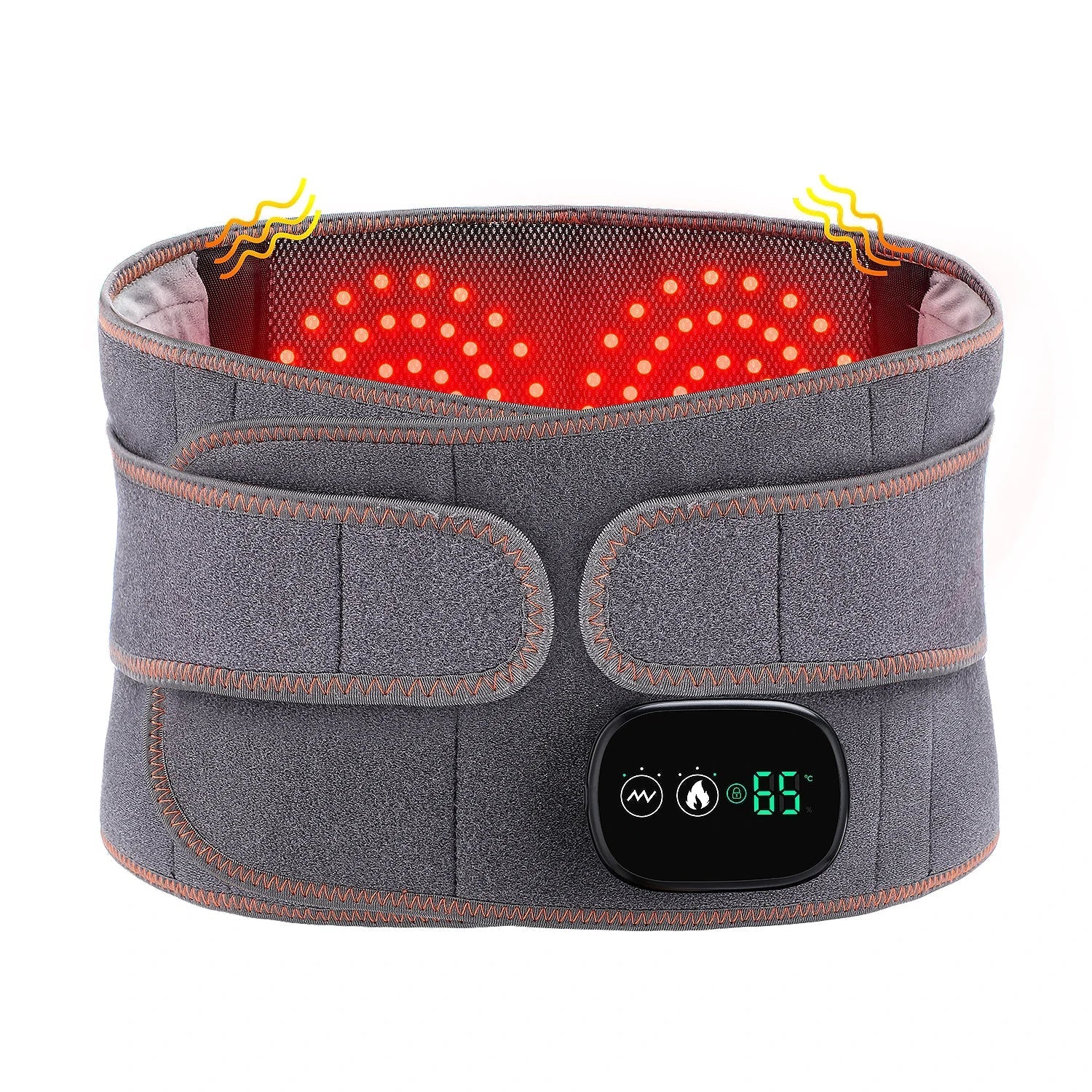 Heated Lumbar Massage Belt — cordless heat and vibration back wrap, main product photo