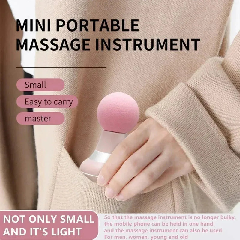 Mini Recovery Massage Gun — in-use view