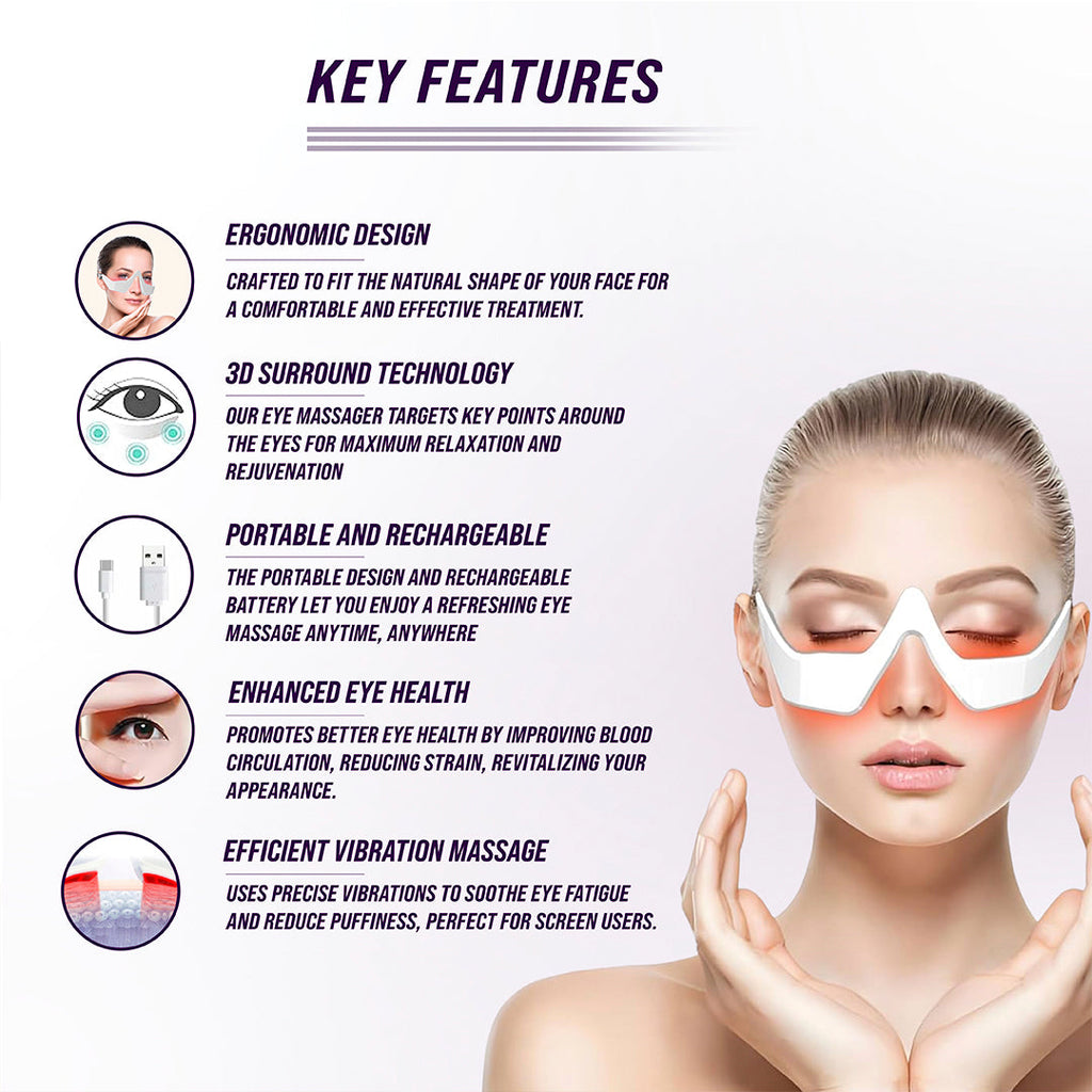 Under-Eye Light Therapy Wand — LED light detail view