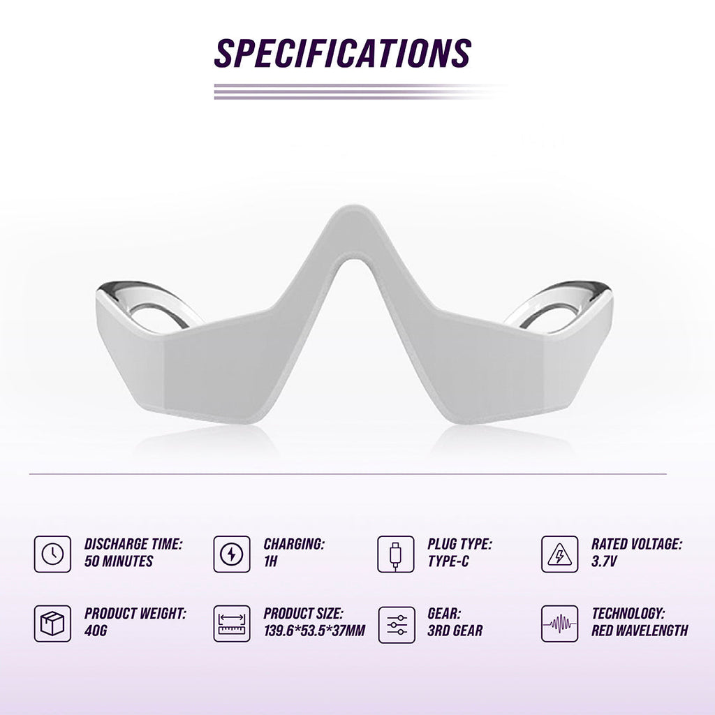 Under-Eye Light Therapy Wand — in-use view