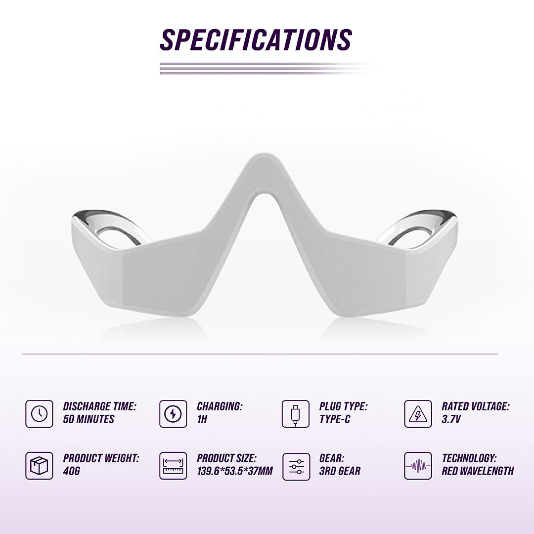 Under-Eye Light Therapy Wand — in-use view