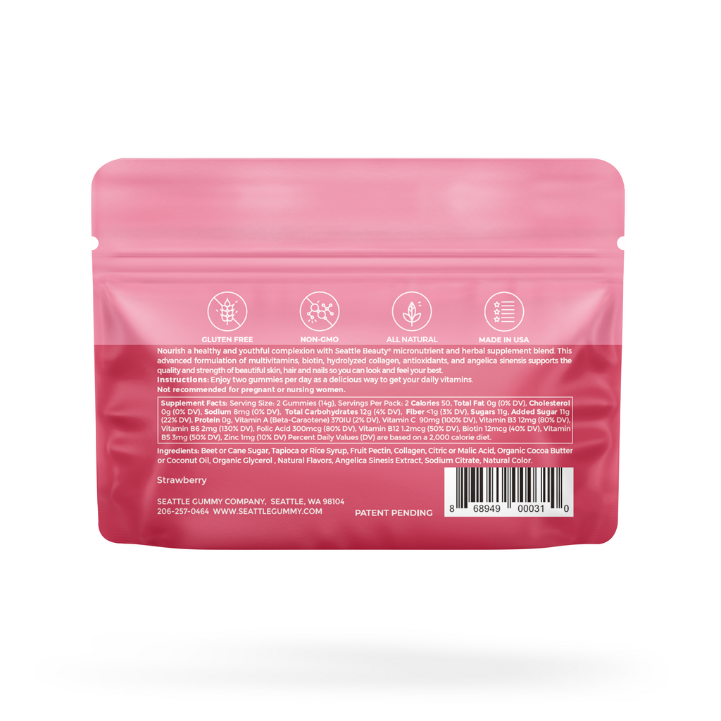 Strawberry Multivitamin Gummies — label and ingredients view