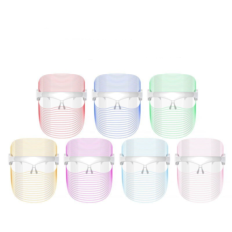 7-Color LED Facial Mask — light color settings view